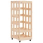 vidaXL Leñero con ruedas madera maciza de pino 40x49x110 cm vidaXL Leñero con ruedas madera maciza de pino 40x49x110 cm