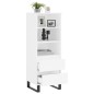 vidaXL Aparador alto madera contrachapada blanco 40x36x110 cm