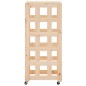 vidaXL Leñero con ruedas madera maciza de pino 40x49x110 cm vidaXL Leñero con ruedas madera maciza de pino 40x49x110 cm
