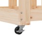 vidaXL Leñero con ruedas madera maciza de pino 40x49x110 cm vidaXL Leñero con ruedas madera maciza de pino 40x49x110 cm