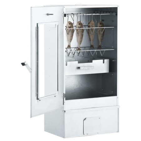 vidaXL Horno ahumador de BBQ con generador humo frío acero galvanizado