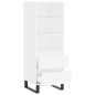 vidaXL Aparador alto madera contrachapada blanco 40x36x110 cm