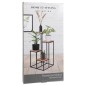 Home&Styling Soporte para plantas con 4 estantes natural y negro Home&Styling Soporte para plantas con 4 estantes natural y negro