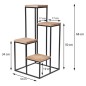 Home&Styling Soporte para plantas con 4 estantes natural y negro Home&Styling Soporte para plantas con 4 estantes natural y negro