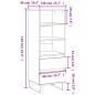 vidaXL Aparador alto madera contrachapada blanco 40x36x110 cm