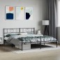 vidaXL Estructura de cama cabecero y pie de cama metal negro 180x200cm vidaXL Estructura de cama cabecero y pie de cama metal negro 180x200cm