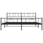 vidaXL Estructura de cama cabecero y pie de cama metal negro 180x200cm vidaXL Estructura de cama cabecero y pie de cama metal negro 180x200cm