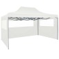 vidaXL Carpa plegable profesional con 4 paredes acero blanco 3x4 m vidaXL Carpa plegable profesional con 4 paredes acero blanco 3x4 m