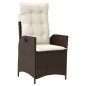 vidaXL Set comedor para jardín 9 pzas y cojines ratán sintético marrón vidaXL Set comedor para jardín 9 pzas y cojines ratán sintético marrón