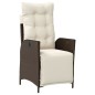 vidaXL Set comedor de jardín 7 pzas con cojines ratán sintético marrón vidaXL Set comedor de jardín 7 pzas con cojines ratán sintético marrón