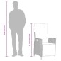 vidaXL Set comedor jardín 7 pzas y cojines ratán sintético gris vidaXL Set comedor jardín 7 pzas y cojines ratán sintético gris