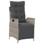 vidaXL Set comedor de jardín 9 pzas cojines ratán sintético gris claro vidaXL Set comedor de jardín 9 pzas cojines ratán sintético gris claro