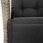 vidaXL Set comedor de jardín 9 pzas cojines ratán sintético gris claro vidaXL Set comedor de jardín 9 pzas cojines ratán sintético gris claro