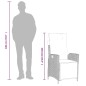vidaXL Set comedor de jardín 9 pzas cojines ratán sintético gris claro vidaXL Set comedor de jardín 9 pzas cojines ratán sintético gris claro