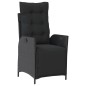 vidaXL Set de comedor de jardín 7 pzas y cojines ratán sintético negro vidaXL Set de comedor de jardín 7 pzas y cojines ratán sintético negro