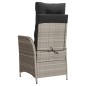 vidaXL Sillón reclinable jardín y reposapiés 2 uds ratán PE gris claro vidaXL Sillón reclinable jardín y reposapiés 2 uds ratán PE gris claro