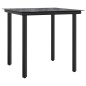 vidaXL Set comedor de jardín 5 piezas con cojines ratán sintético gris vidaXL Set comedor de jardín 5 piezas con cojines ratán sintético gris