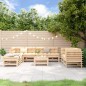 vidaXL Set de mesa y taburetes altos jardín 9 pzas madera maciza pino vidaXL Set de mesa y taburetes altos jardín 9 pzas madera maciza pino