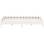 vidaXL Estructura de cama de madera maciza de pino blanco 200x200 cm vidaXL Estructura de cama de madera maciza de pino blanco 200x200 cm
