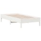 vidaXL Estructura de cama madera maciza de pino blanco 90x190 cm vidaXL Estructura de cama madera maciza de pino blanco 90x190 cm