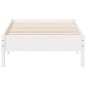 vidaXL Estructura de cama madera maciza de pino blanco 90x190 cm vidaXL Estructura de cama madera maciza de pino blanco 90x190 cm