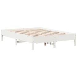 vidaXL Estructura de cama madera maciza de pino blanco 150x200 cm