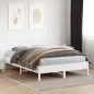 vidaXL Estructura de cama madera maciza de pino blanco 150x200 cm vidaXL Estructura de cama madera maciza de pino blanco 150x200 cm