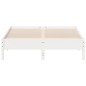 vidaXL Estructura de cama madera maciza de pino blanco 150x200 cm vidaXL Estructura de cama madera maciza de pino blanco 150x200 cm