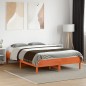 vidaXL Estructura de cama madera maciza pino marrón cera 120x190 cm vidaXL Estructura de cama madera maciza pino marrón cera 120x190 cm