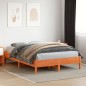 vidaXL Estructura de cama madera maciza pino marrón cera 150x200 cm vidaXL Estructura de cama madera maciza pino marrón cera 150x200 cm