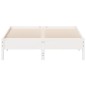 vidaXL Estructura de cama madera maciza de pino blanco 135x190 cm vidaXL Estructura de cama madera maciza de pino blanco 135x190 cm