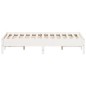 vidaXL Estructura de cama madera maciza de pino blanco 135x190 cm vidaXL Estructura de cama madera maciza de pino blanco 135x190 cm