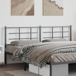 vidaXL Cabecero de metal negro 200 cm