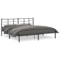 vidaXL Estructura de cama con cabecero metal negro 193x203 cm