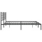 vidaXL Estructura de cama con cabecero metal negro 193x203 cm