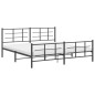 vidaXL Estructura de cama cabecero y estribo metal negro 200x200 cm vidaXL Estructura de cama cabecero y estribo metal negro 200x200 cm