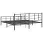 vidaXL Estructura de cama cabecero y estribo metal negro 200x200 cm vidaXL Estructura de cama cabecero y estribo metal negro 200x200 cm
