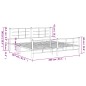vidaXL Estructura de cama cabecero y estribo metal negro 200x200 cm vidaXL Estructura de cama cabecero y estribo metal negro 200x200 cm