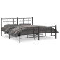 vidaXL Estructura de cama cabecero y estribo metal negro 183x213 cm vidaXL Estructura de cama cabecero y estribo metal negro 183x213 cm