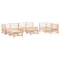 vidaXL Set de mesa y taburetes altos jardín 9 pzas madera maciza pino vidaXL Set de mesa y taburetes altos jardín 9 pzas madera maciza pino