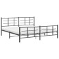 vidaXL Estructura de cama cabecero y estribo metal negro 183x213 cm vidaXL Estructura de cama cabecero y estribo metal negro 183x213 cm