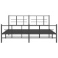 vidaXL Estructura de cama cabecero y estribo metal negro 183x213 cm vidaXL Estructura de cama cabecero y estribo metal negro 183x213 cm