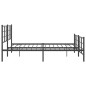 vidaXL Estructura de cama cabecero y estribo metal negro 183x213 cm vidaXL Estructura de cama cabecero y estribo metal negro 183x213 cm