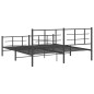 vidaXL Estructura de cama cabecero y estribo metal negro 183x213 cm vidaXL Estructura de cama cabecero y estribo metal negro 183x213 cm