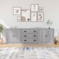 vidaXL Aparadores 3 piezas madera contrachapada gris Sonoma vidaXL Aparadores 3 piezas madera contrachapada gris Sonoma