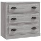 vidaXL Aparadores 3 piezas madera contrachapada gris Sonoma vidaXL Aparadores 3 piezas madera contrachapada gris Sonoma