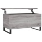 vidaXL Mesa de centro madera contrachapada gris Sonoma 90x44,5x45 cm vidaXL Mesa de centro madera contrachapada gris Sonoma 90x44,5x45 cm
