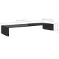 vidaXL Soporte para TV/Elevador monitor cristal negro 90x30x13 cm