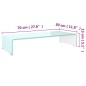 vidaXL Mueble TV/Elevador de monitor cristal verde 70x30x13 cm vidaXL Mueble TV/Elevador de monitor cristal verde 70x30x13 cm