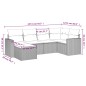 vidaXL Set sofás de jardín 6 piezas y cojines ratán sintético marrón vidaXL Set sofás de jardín 6 piezas y cojines ratán sintético marrón